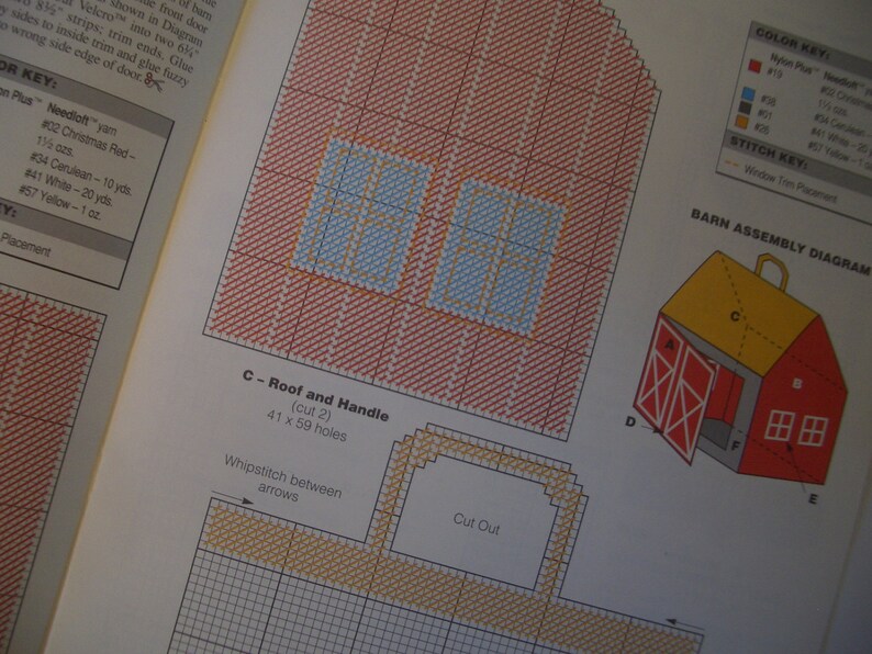 Plastic Canvas Farm Barn Animals Pattern Booklet Etsy