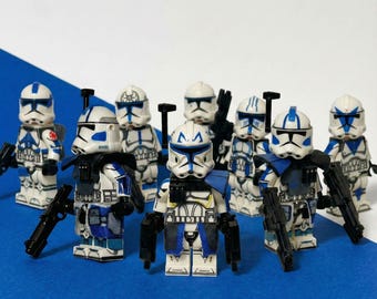 Lego Star Wars 501st Legion Clone Trooper Battle Pack 8x Custom MiniFigures | Captain Rex, Echo, Fives, Tup, Hardcase, Jesse, Dogma, Kix