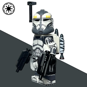 104:e Wolfpack Battalion Battle Pack - Fas 2 Anpassade Klonsoldatfigurer - Wolf Pack Squad - Kompatibel med LEGO