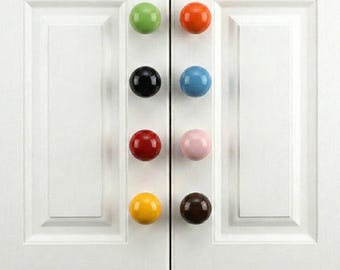 Ceramic Ball Cabinet Handles for Kids Dresser Closet Kitchen Furniture Decor