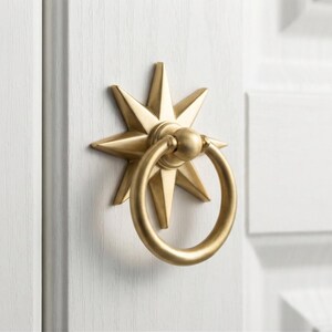 Sun massief messing kastknoppen en handgrepen, kleerkastgrepen, ringsluiting, cirkelvormige ladegrepen afbeelding 4