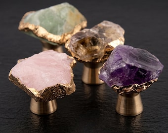 Pomello per mobile in cristallo naturale color oro con foro singolo, maniglia per cassetto incisa, maniglia per armadio e cucina