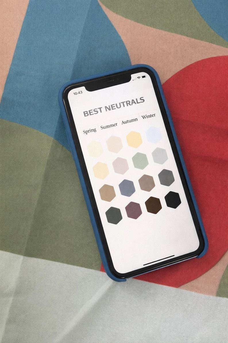 Layout For Color Analysis Seasonal Color Analysis Kit | Color Consultant Palette Guide (digital ...