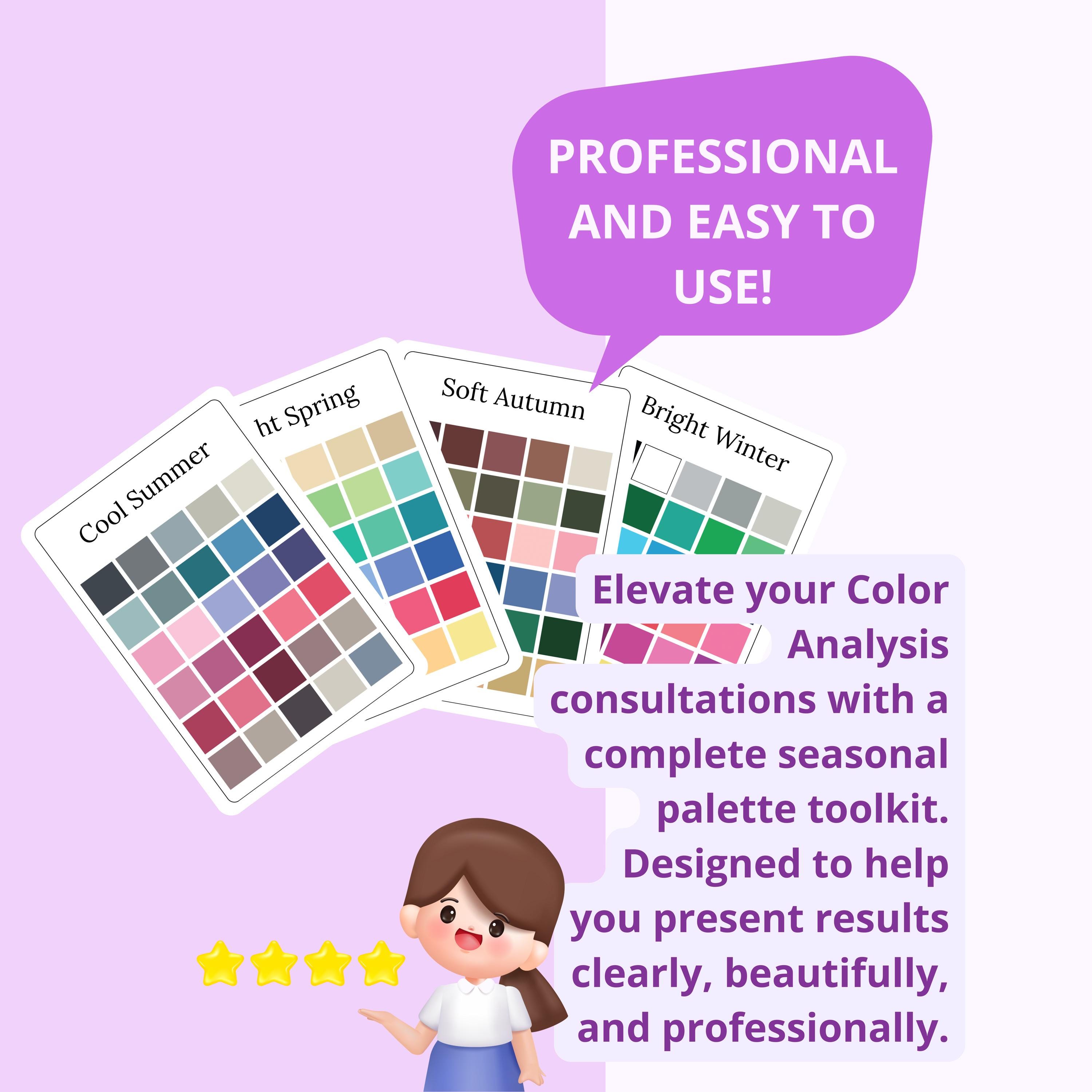 Seasonal Color Analysis Kit | Color Consultant Palette Guide (digital ...