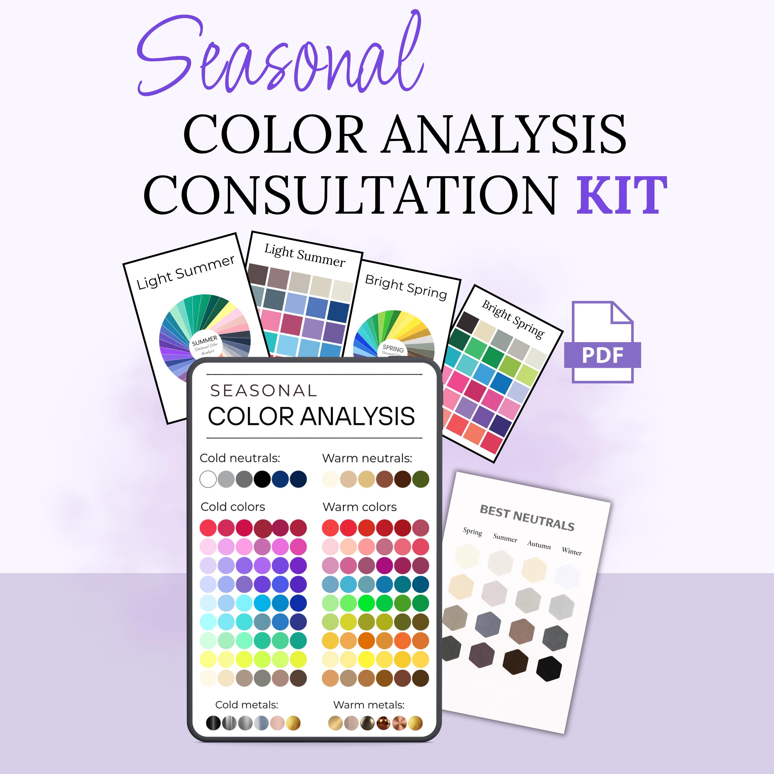 Seasonal Color Analysis Kit | Color Consultant Palette Guide (digital ...