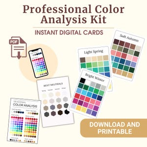 Professional Color Analysis Kit | Personal Color Palette Guide (Digital Download)