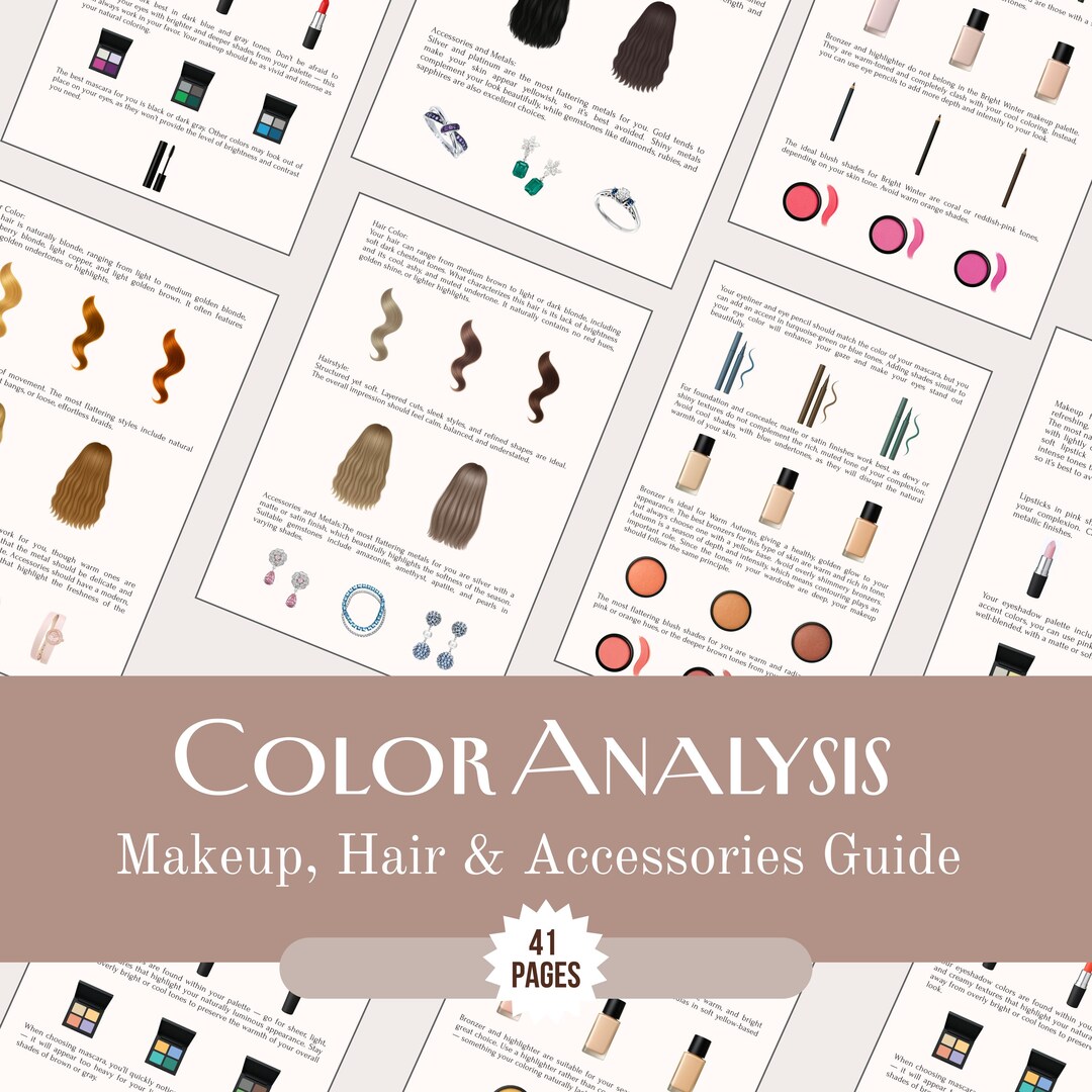 12 Season Color Analysis Guide: Makeup, Hair, Accessories (PDF Download ...