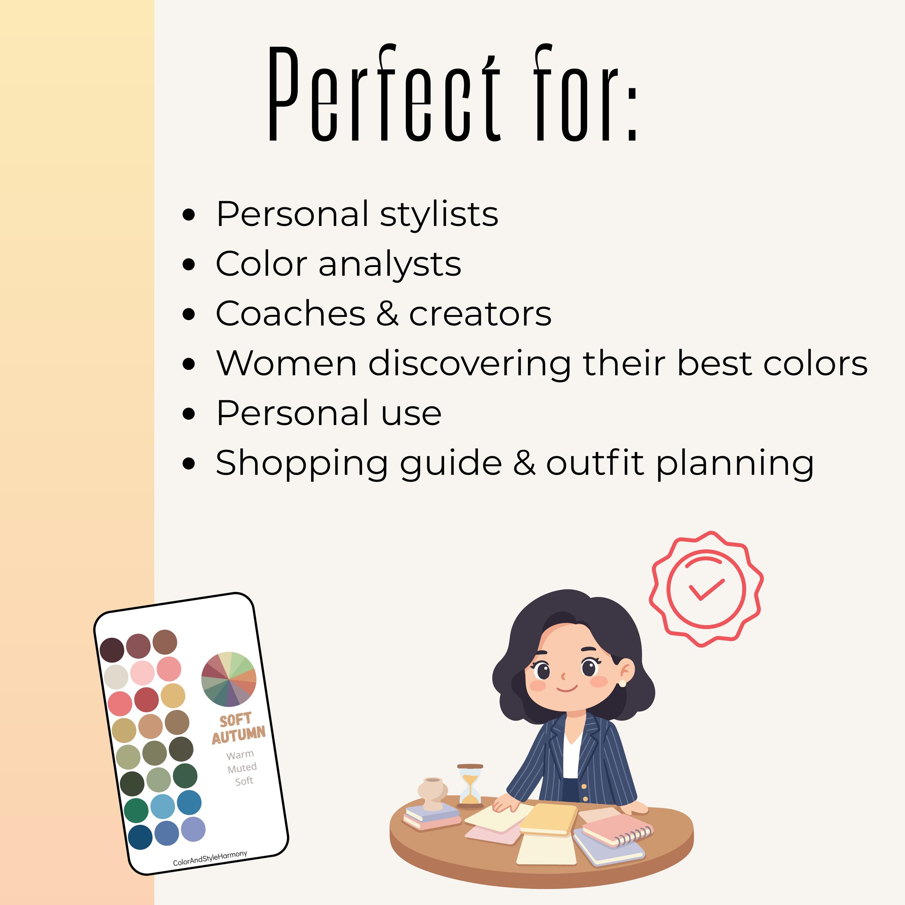 Editable Color Analysis Cards Canva Template, Personal Color Palette ...