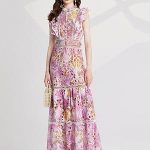 Garden Party Floral Formal Dress - Etsy