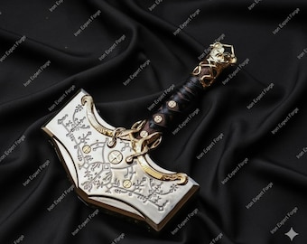 Handcrafted Mjölnir Hammer | God of War Inspired Prop, Cosplay Decor
