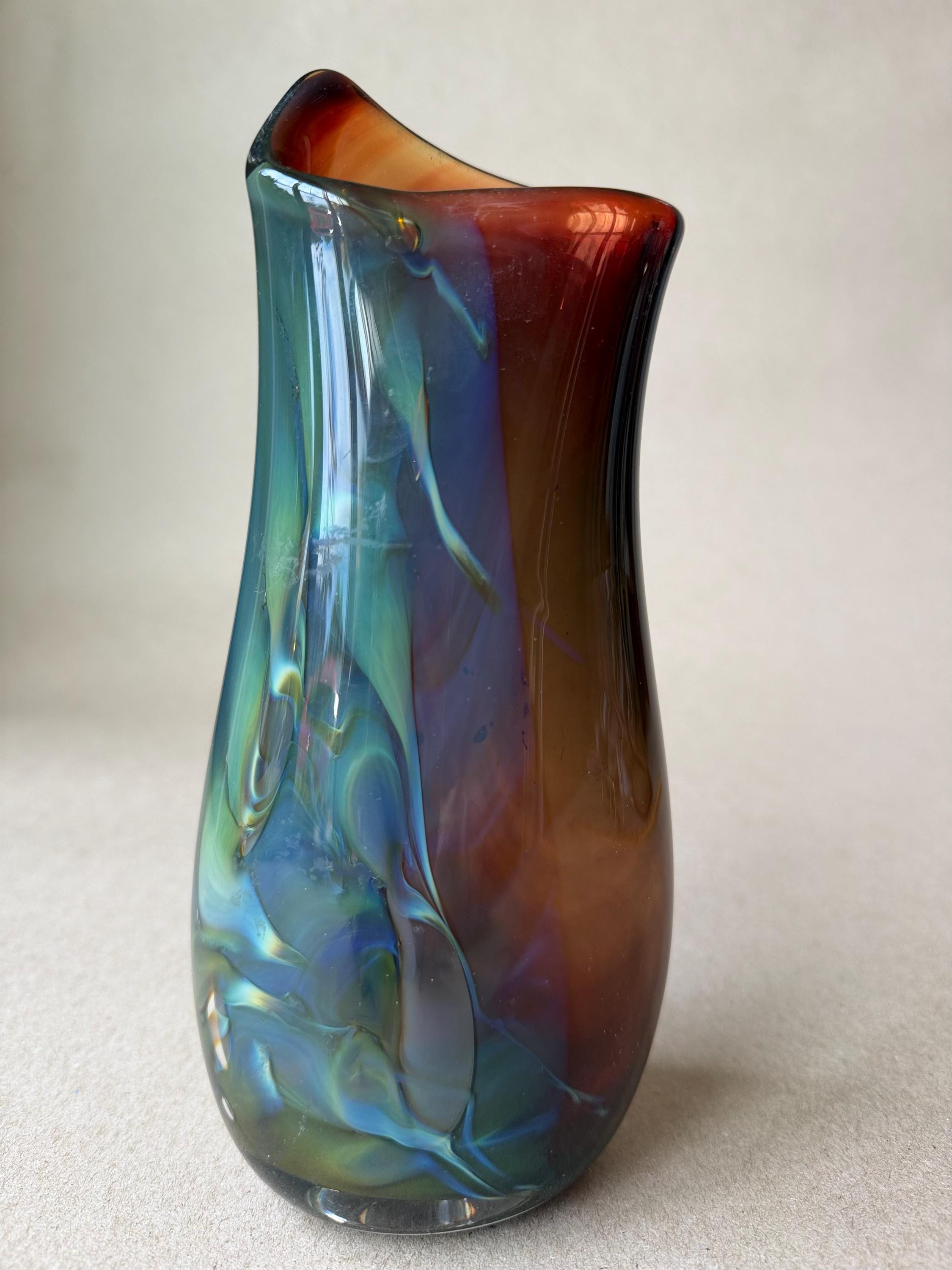 Vintage Art Glass Signed - Etsy