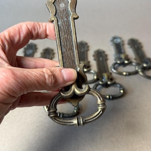 1960s Drawer Pull National Lock Pendant | MCM Furniture Restoration Cabinet Drop Handle
