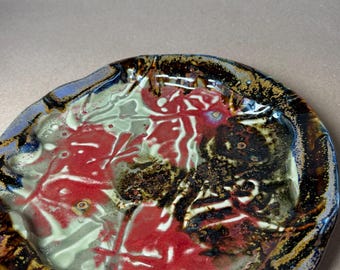 Stoneware Art Platter, Hand-Signed 2002, Believed to be PNW Artist Jeff Gunn