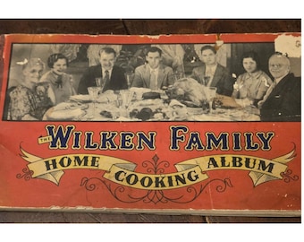 Wilken Family Home Cooking Album Receptenboekje Vintage jaren 1930 Whisky Promo