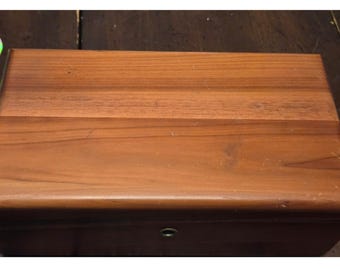 Lane Miniature Cedar Chest 9x5 Brown Vintage Keepsake Box Tamura & Co