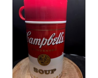 Campbell's Soup Thermos 11,5 Unzen Rot Weiß 1998 Vintage Soup Can-Tainer