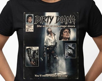 Michael Jackson Dirty Diana T-shirt, Bad Era Rock Tee - Etsy