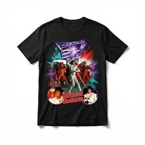 Camiseta del Capitán EO Michael Jackson, equipo de baile, camiseta vintage Disney, ciencia ficción, años 80, espacio, MJ, pirata retro, rey del pop, regalo