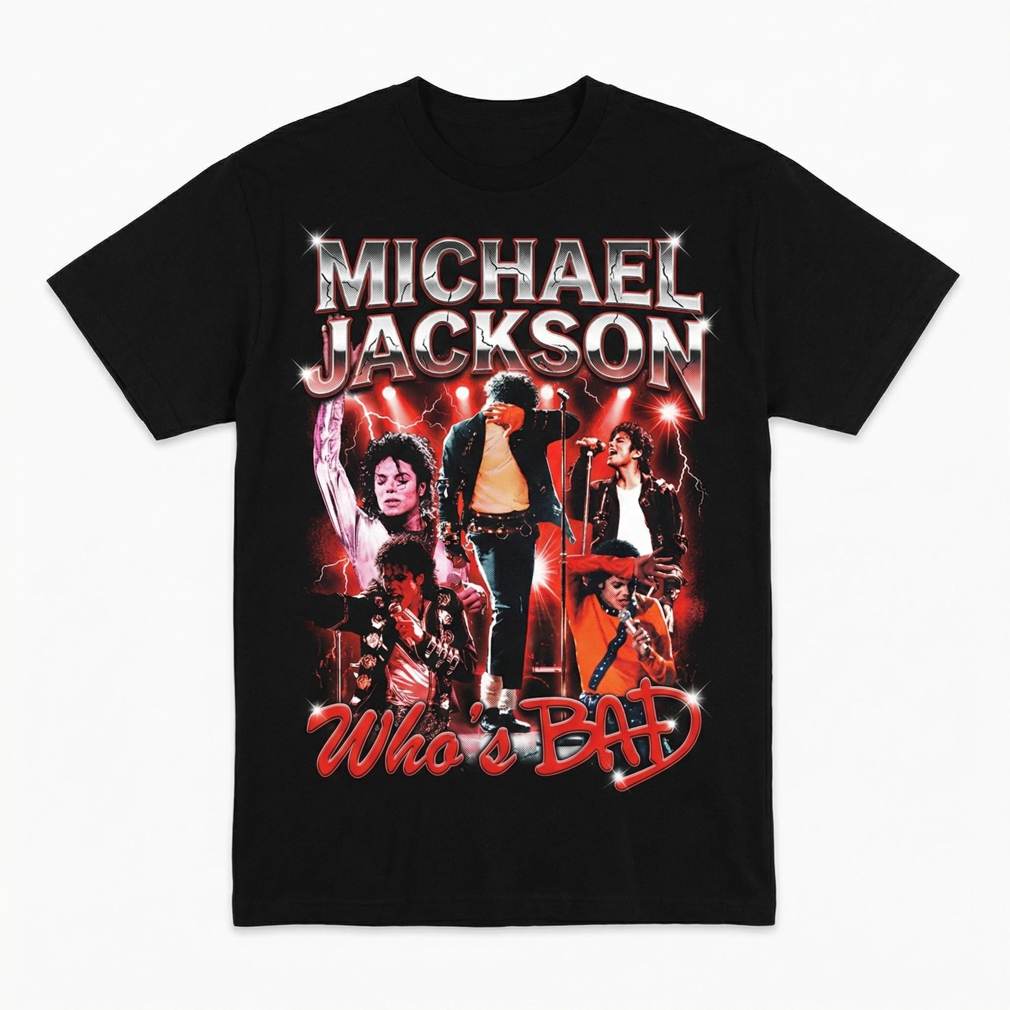 Michael Jackson Who's Bad Tee | Vintage Bootleg 80s Pop Music T