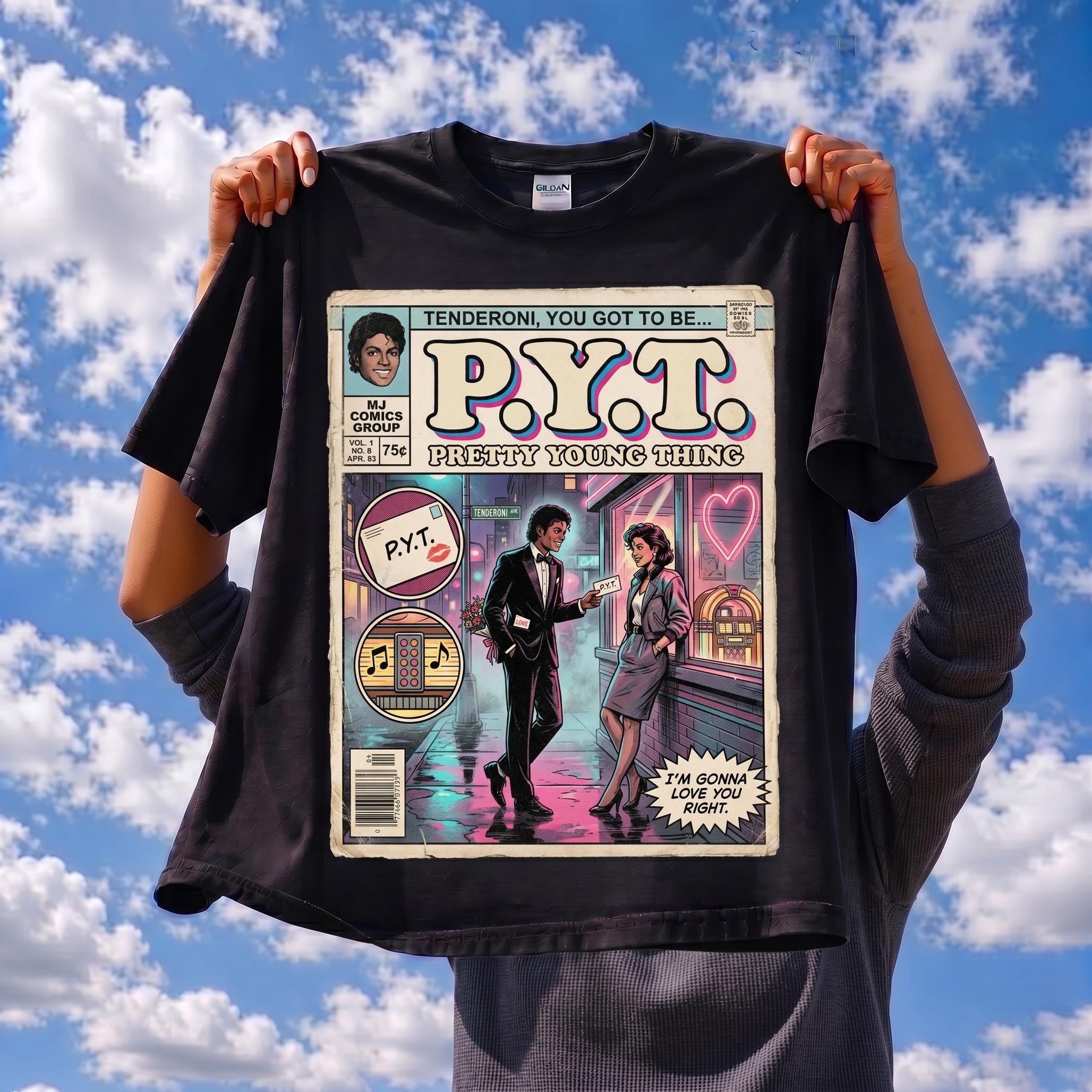 Michael Jackson PYT Comic Tee, Pretty Young Thing - Etsy