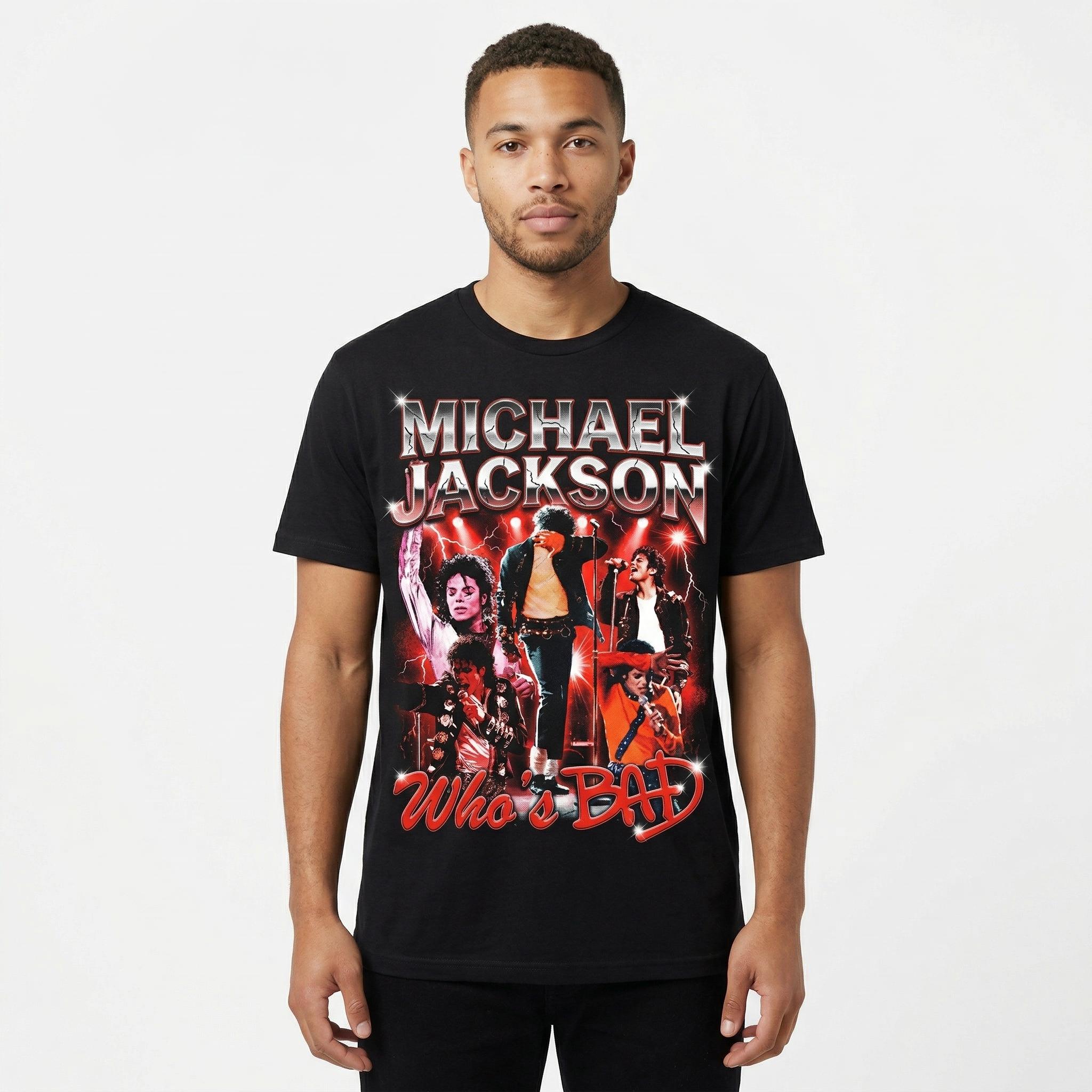 Michael Jackson Who's Bad Tee | Vintage Bootleg 80s Pop Music T
