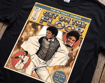 Vintage MICHAEL JACKSON King of Pop Shirt Black Cotton Artist