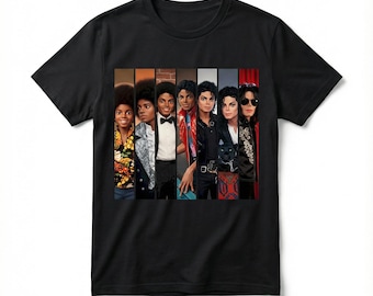 Michael Jackson Evolution T-Shirt: Vintage King of Pop Collage