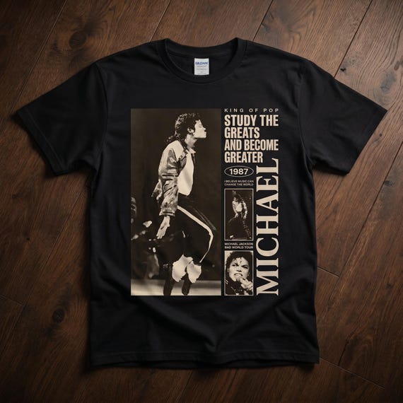 Michael Jackson King of Pop Vintage Tee, Study the Greats 1987
