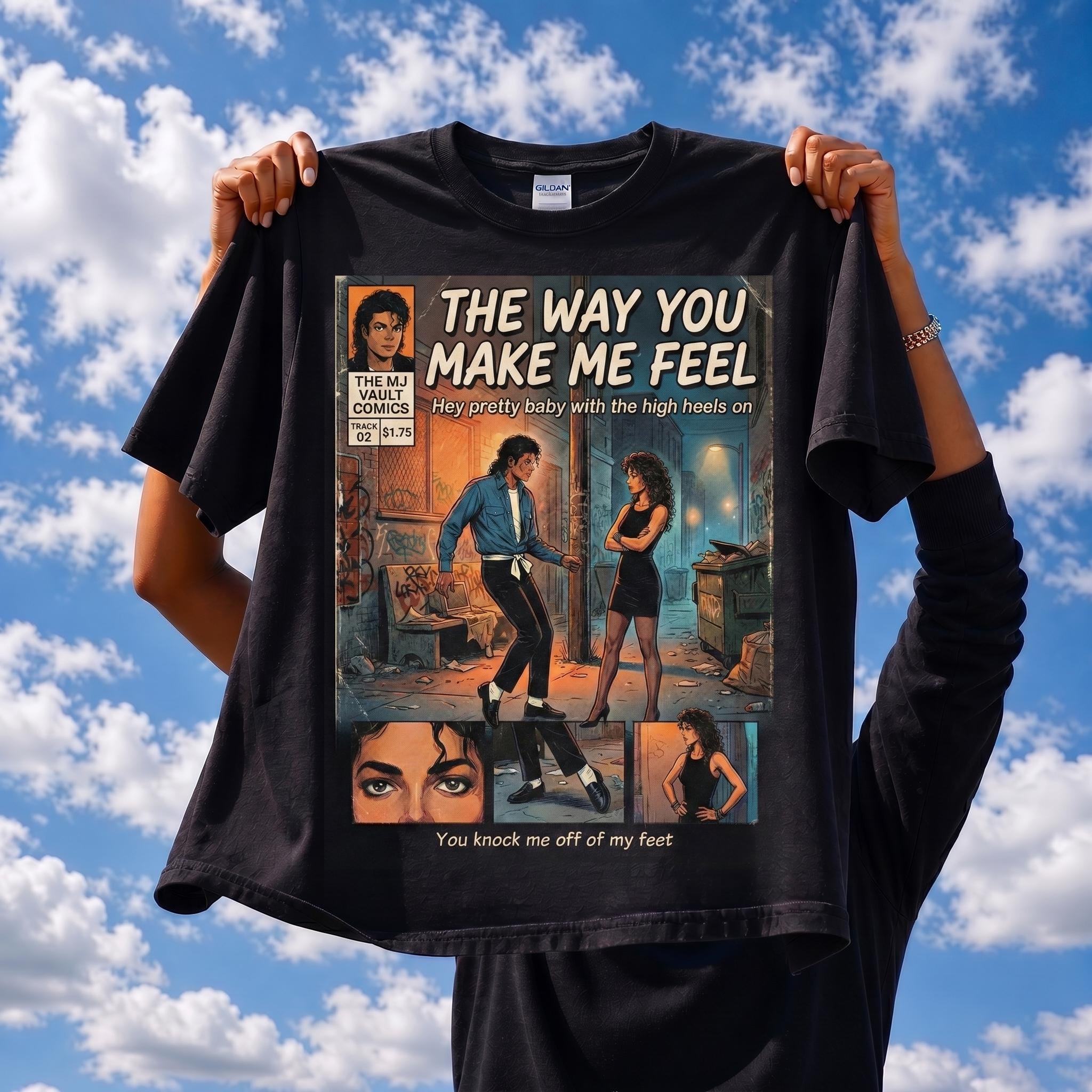 The Way You Make Me Feel Comic Shirt, Michael Jackson Tee, MJ Bad