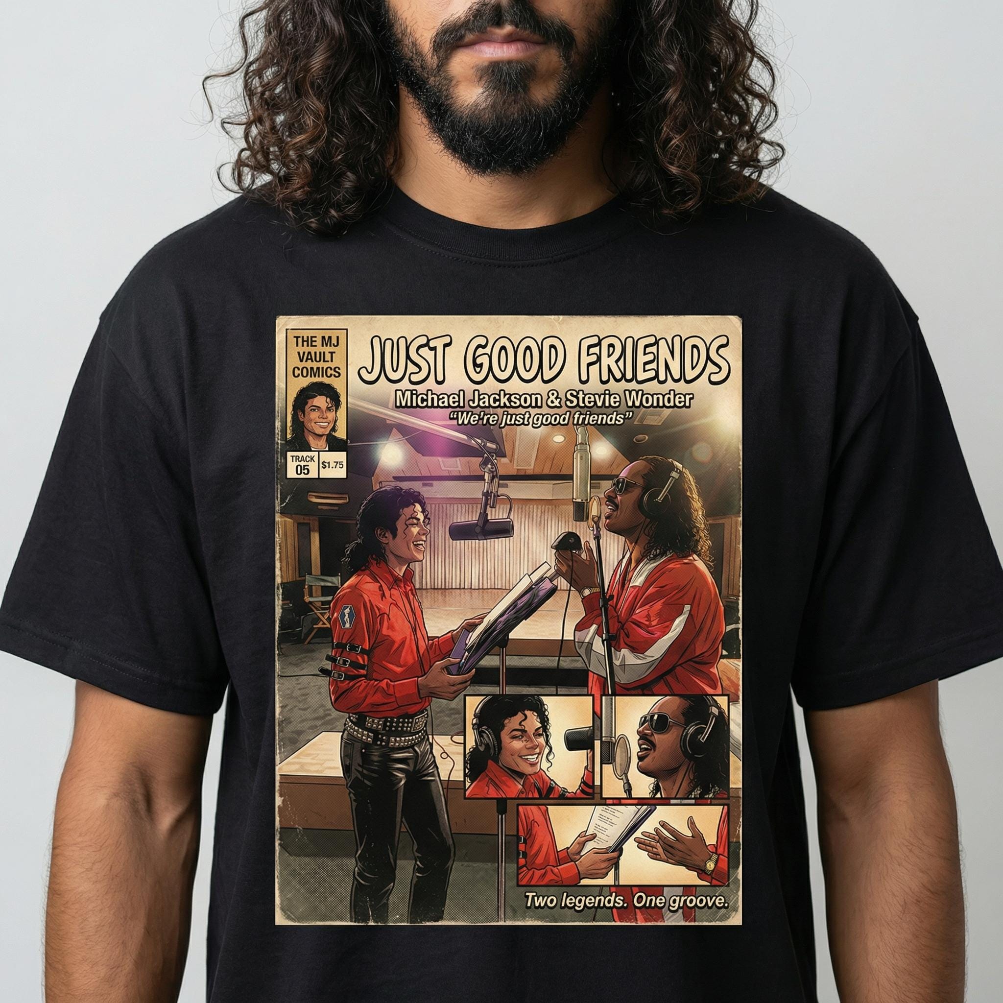 Michael Jackson Stevie Wonder Tee, Vintage Comic Graphic Shirt - Etsy