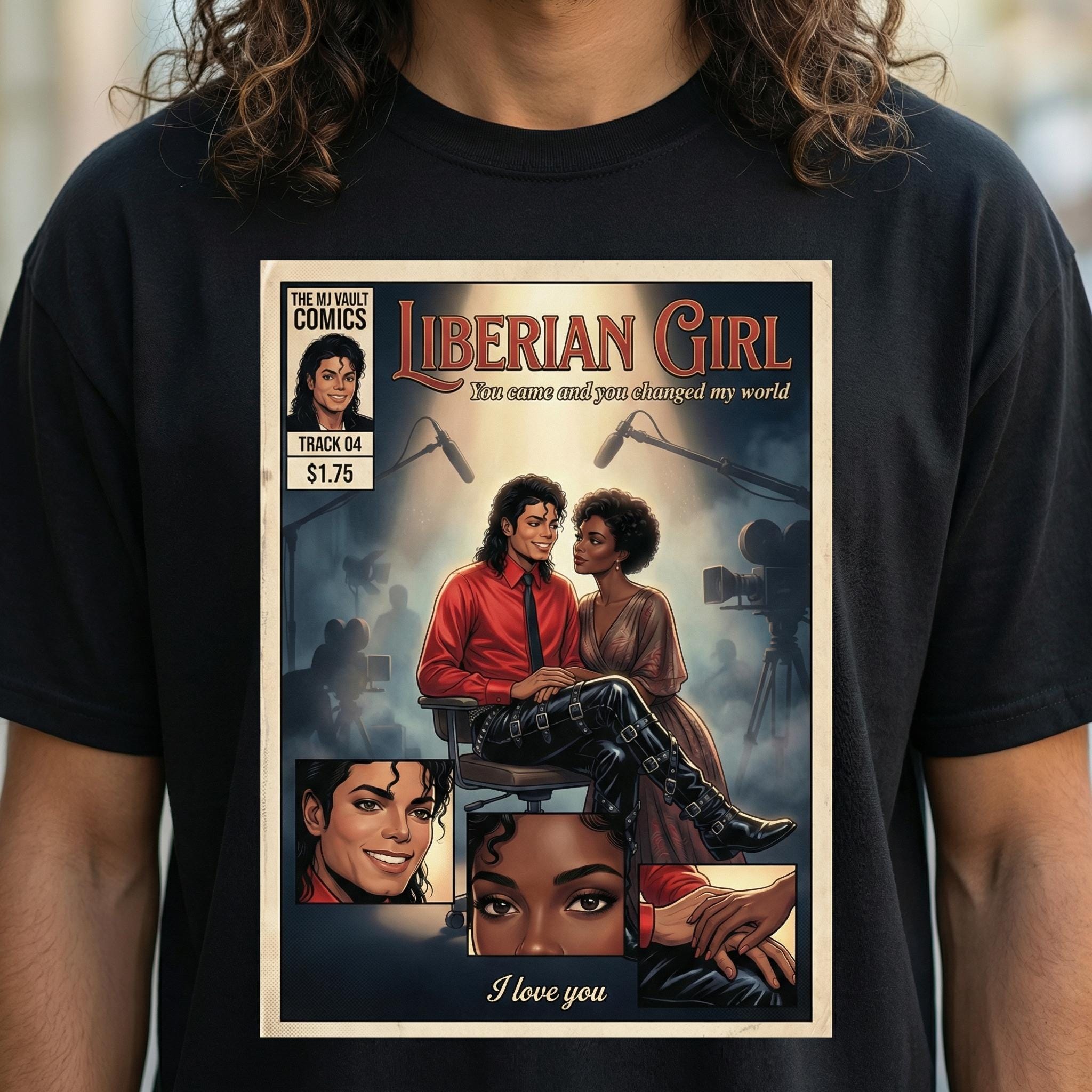 Michael Jackson Liberian Girl Comic T-shirt, 80s Pop Tee - Etsy