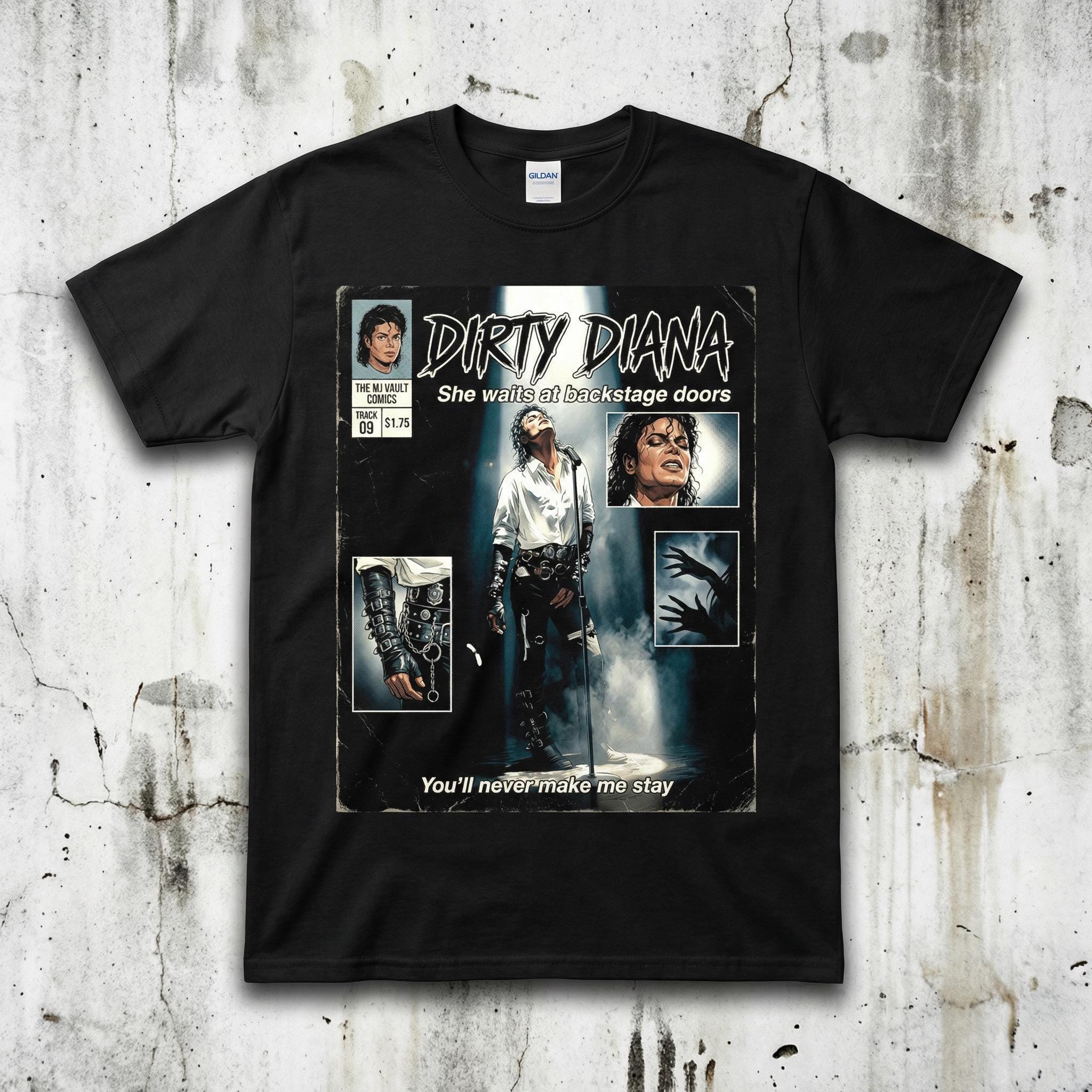 Michael Jackson Dirty Diana T-shirt, Bad Era Rock Tee - Etsy
