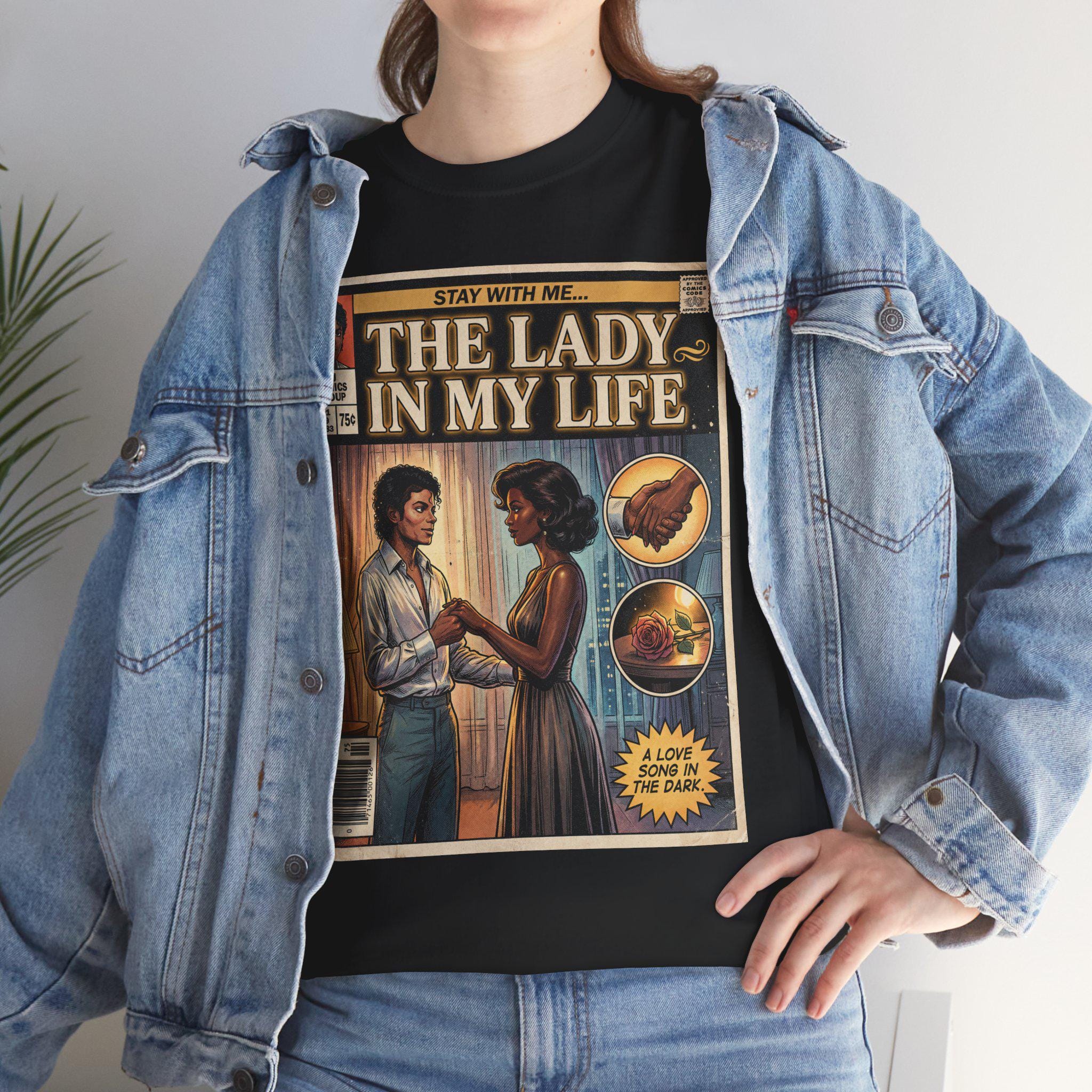 Michael Jackson Lady in My Life Comic Tee, Thriller Era Vintage Music ...