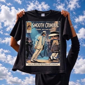 マイケル・ジャクソン スムース・クリミナル シャツ、ノワール・コミックアートTシャツ