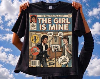 Michael Jackson Girl Is Mine Comic Shirt, Paul McCartney | Thriller Era Gift