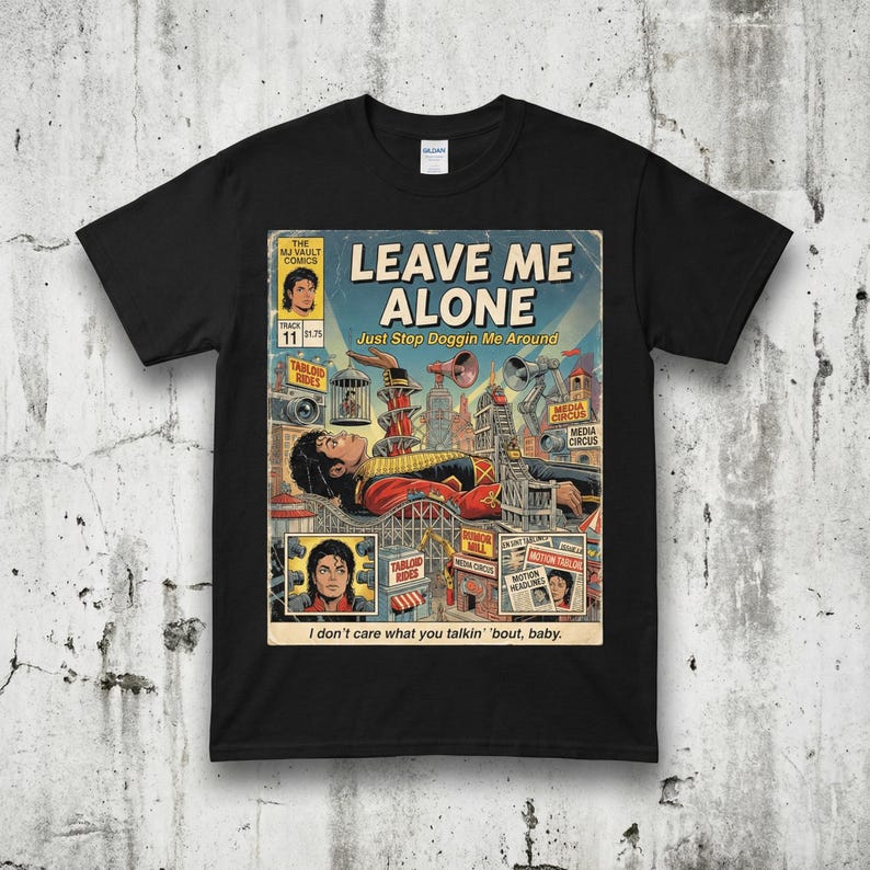 Michael Jackson Leave Me Alone T-shirt, Bad Era Comic Art Tee - Etsy
