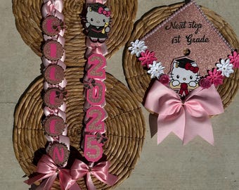 Kindergarten Girl Graduation Lei and Graduation Cap Topper Bundle | Class of 2026 Kinder Grad| Child Graduation| Graduation Gift