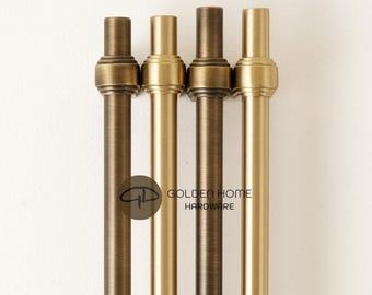 T Bar Solid Brass Cabinet Pulls, Minimalist Antique Brass Handles, Brushed Gold Kitchen Pulls, Gold Wardrobe Handle, Modern Cabinet Hardware