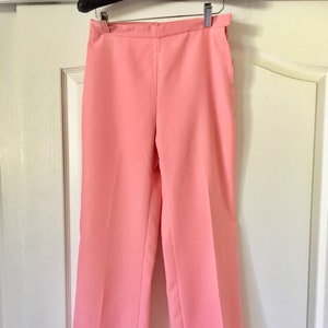 Early 1970s High Waisted Pants Pink Tailored trousers