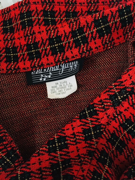 1980s Plaid Jacket Double Breasted - image 10