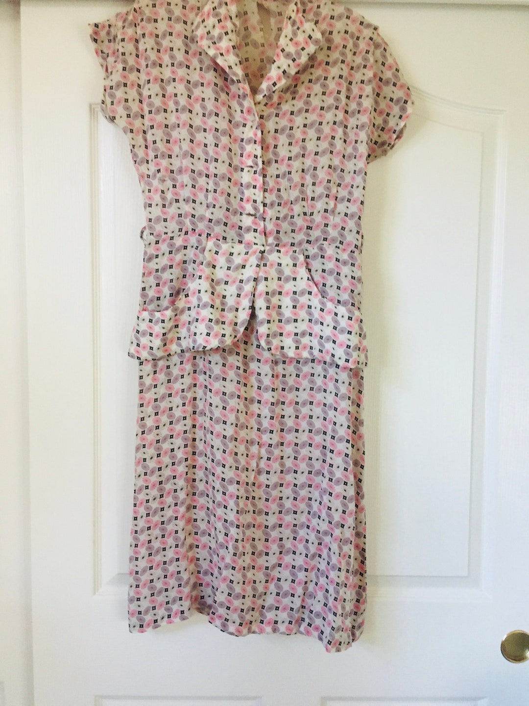 1930s Peplum Dress for Study - Etsy