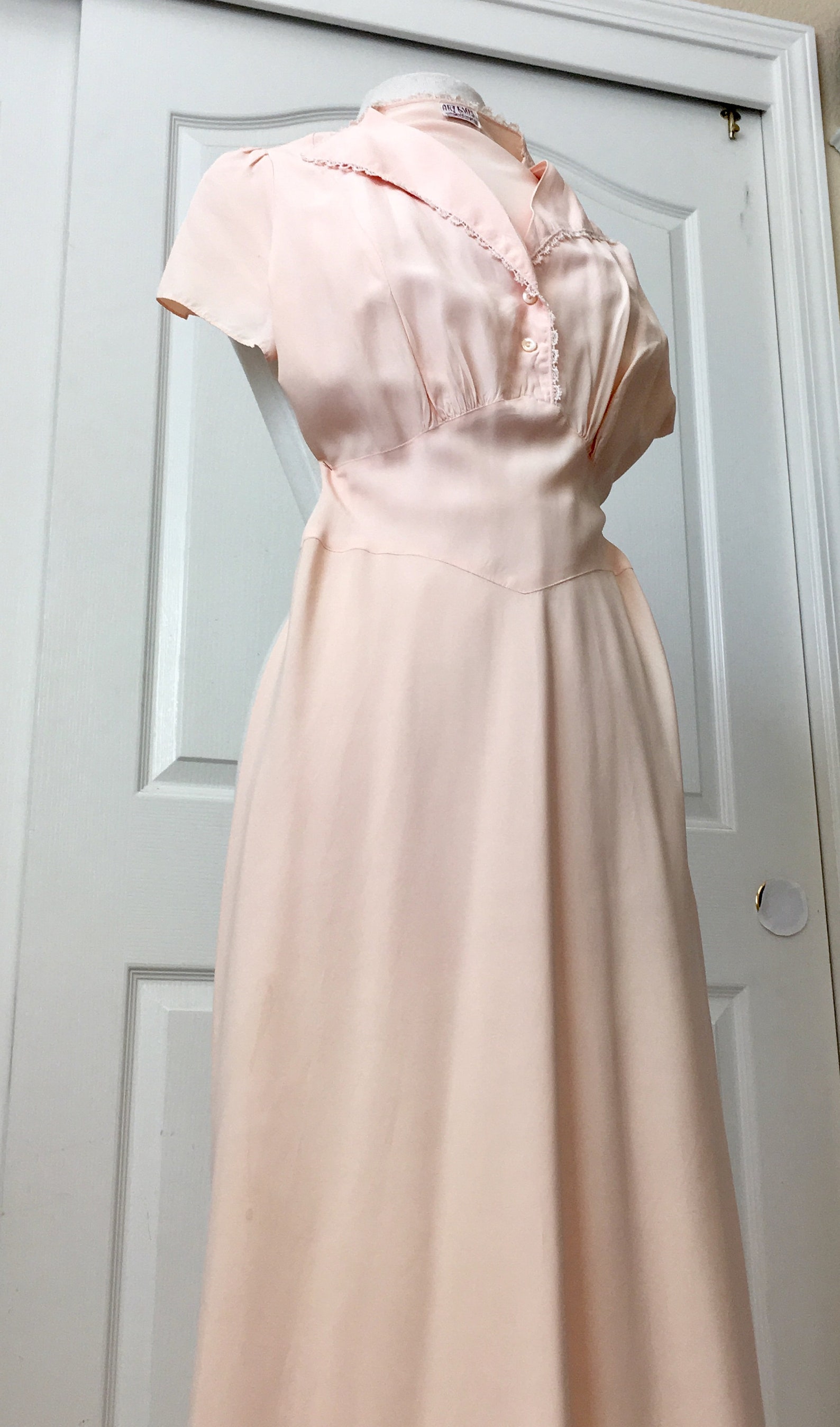 1930s Boudoir Pale Pink Gown - Etsy
