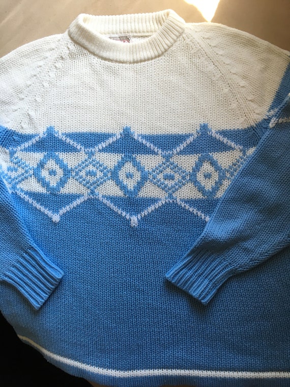 1970s Sky Blue Sweater made in Japan for Macys Wo… - image 6