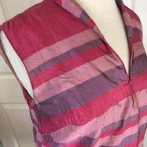 1960s Sleeveless Raw Silk Dress by Lee Harrell