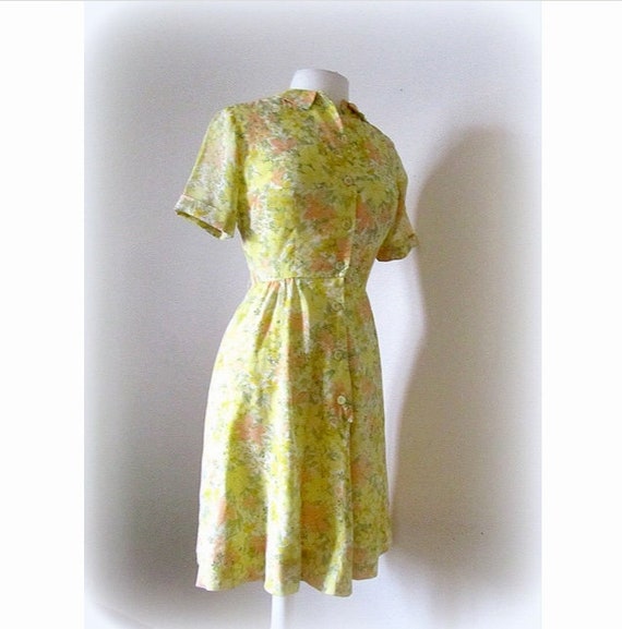 Sunny Yellow Summer Dress Floral print Dress