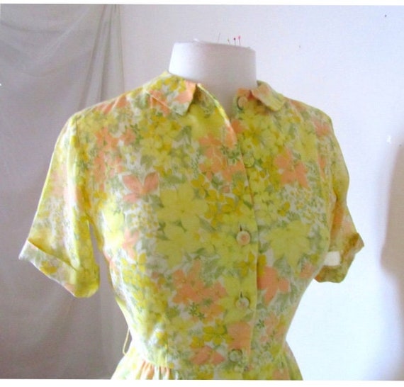 Sunny Yellow Summer Dress Floral print Dress - image 5