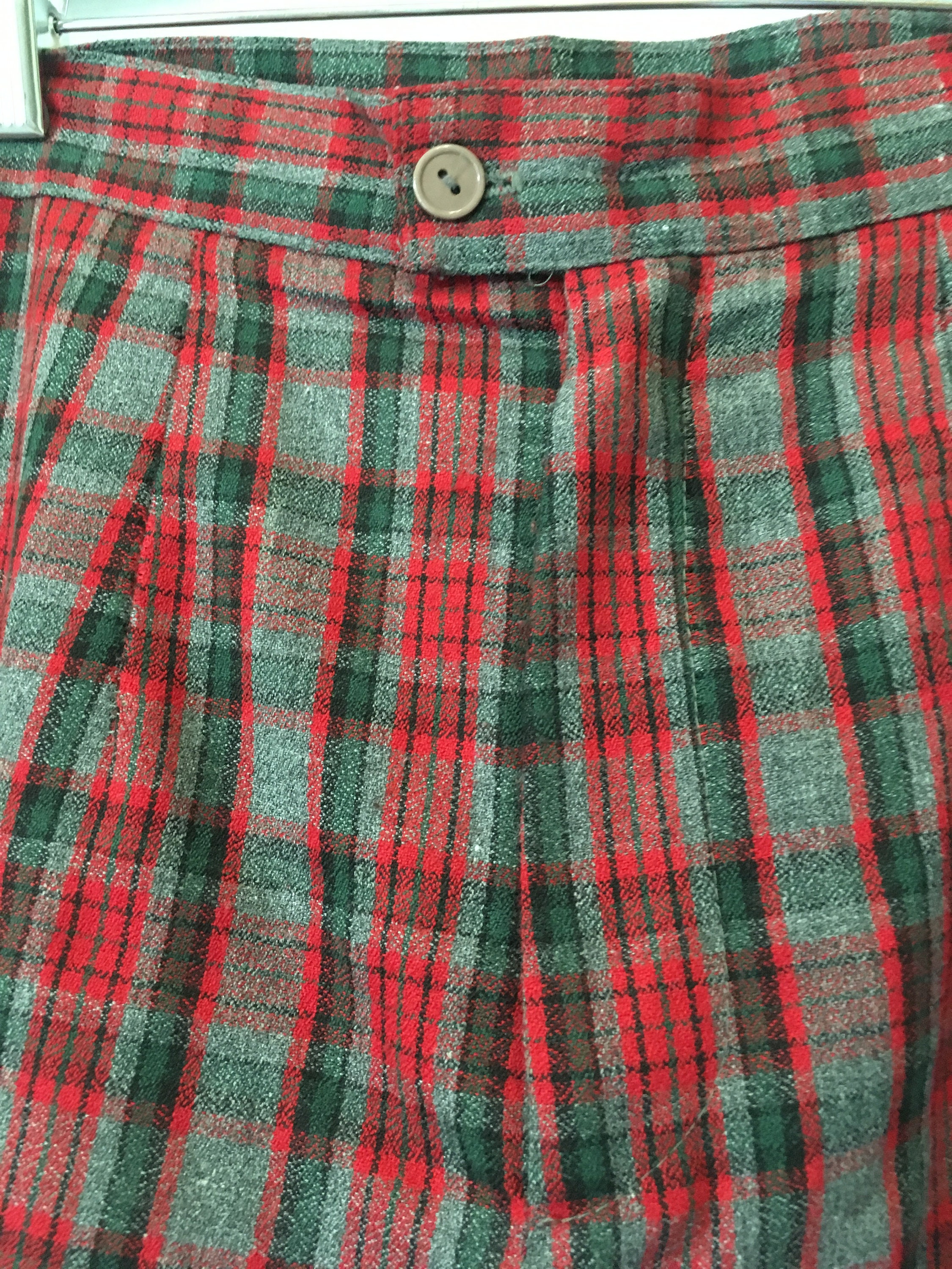 1970s High Waisted Plaid Tartan Pants - Etsy