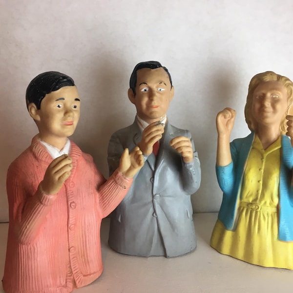 1968 Childcraft Puppet Dolls Teaching Aid Set of Three