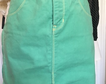 Gap Jeans Skirt Jade Green A Line