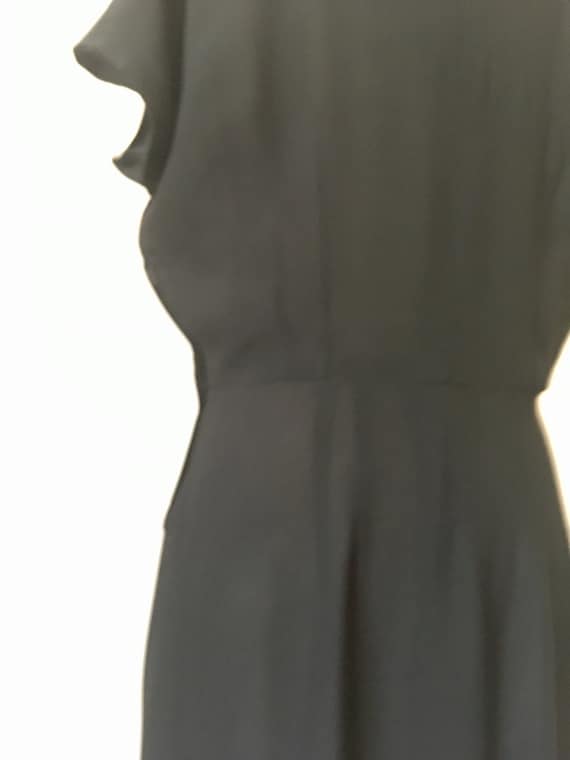 1940s 50s Semi Sheer Black Dress - image 8